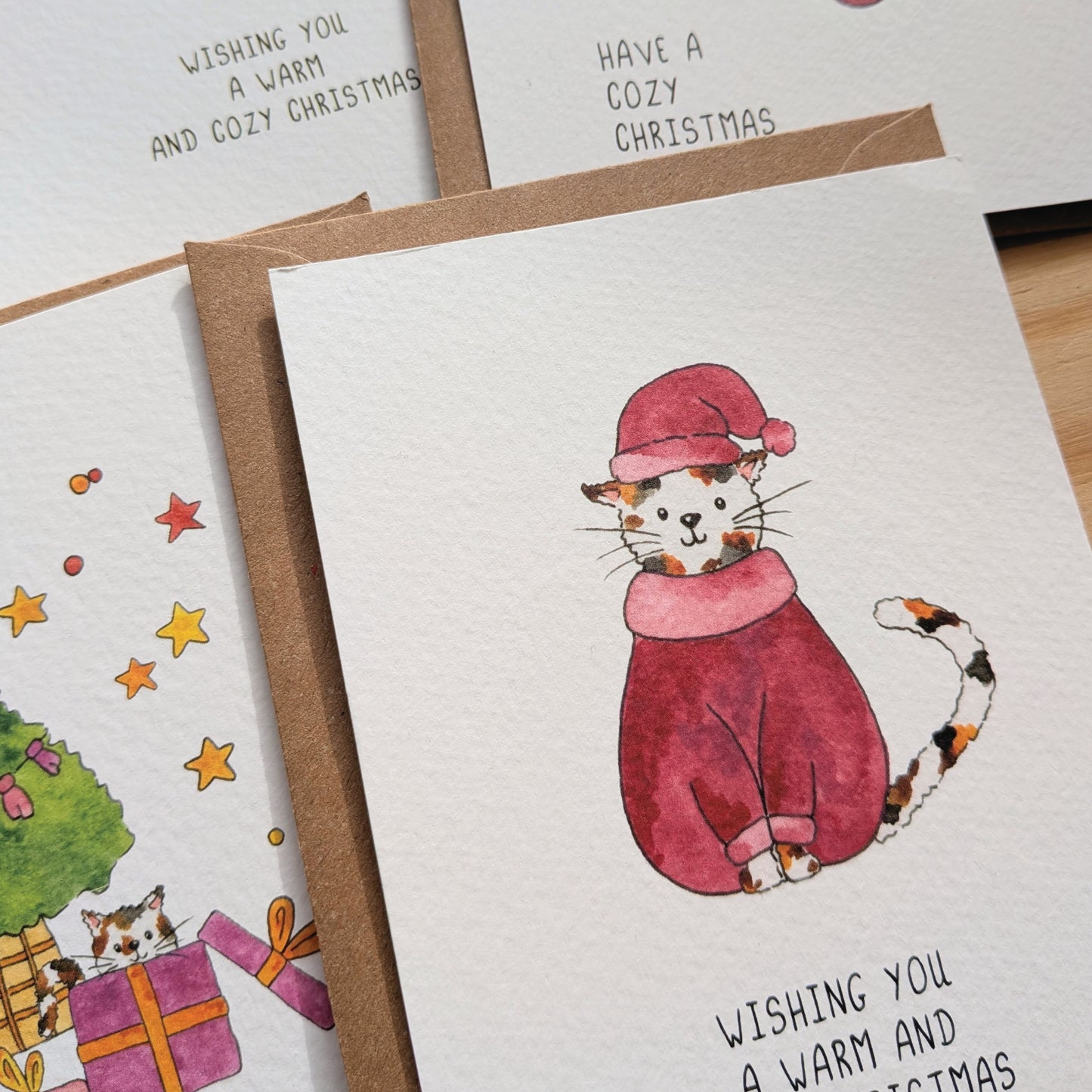 Kerstkaarten poesjes