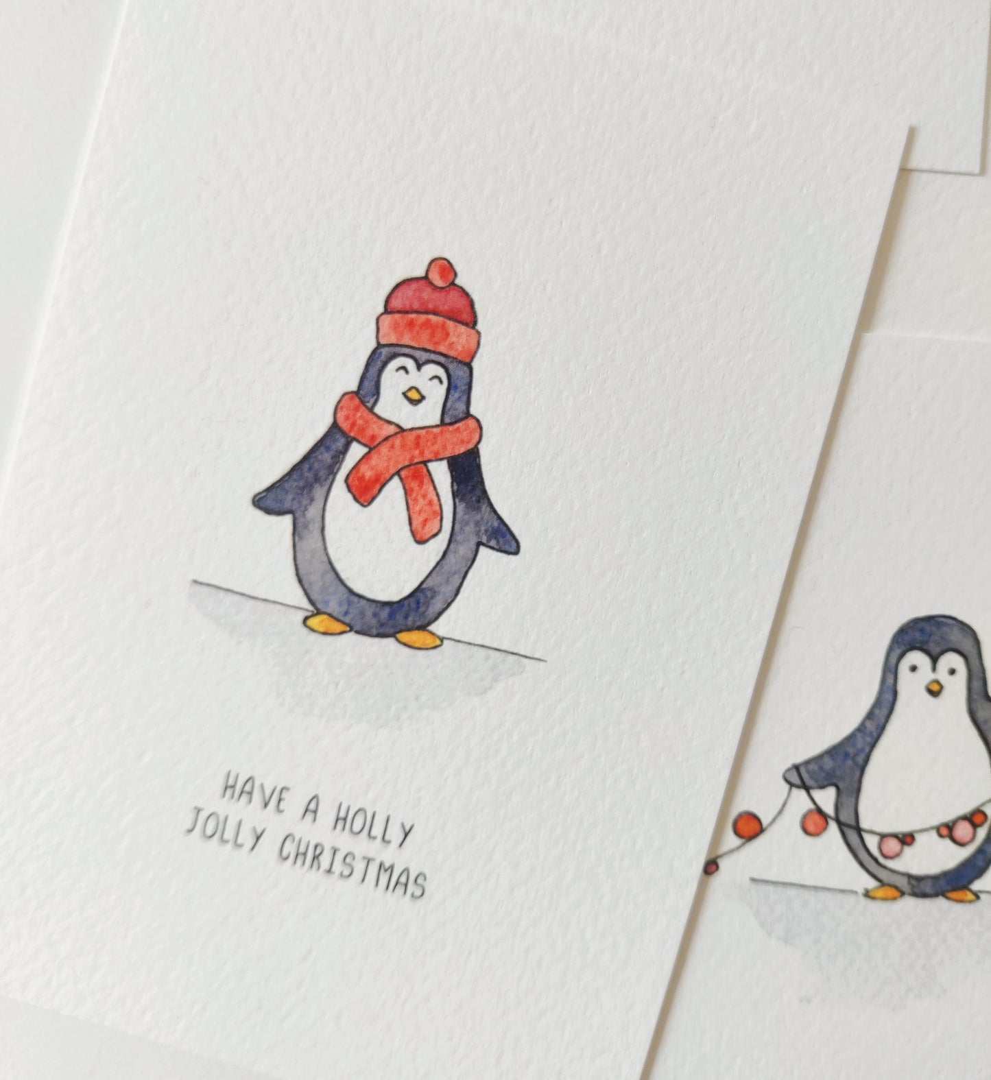 Kerstkaarten pinguins