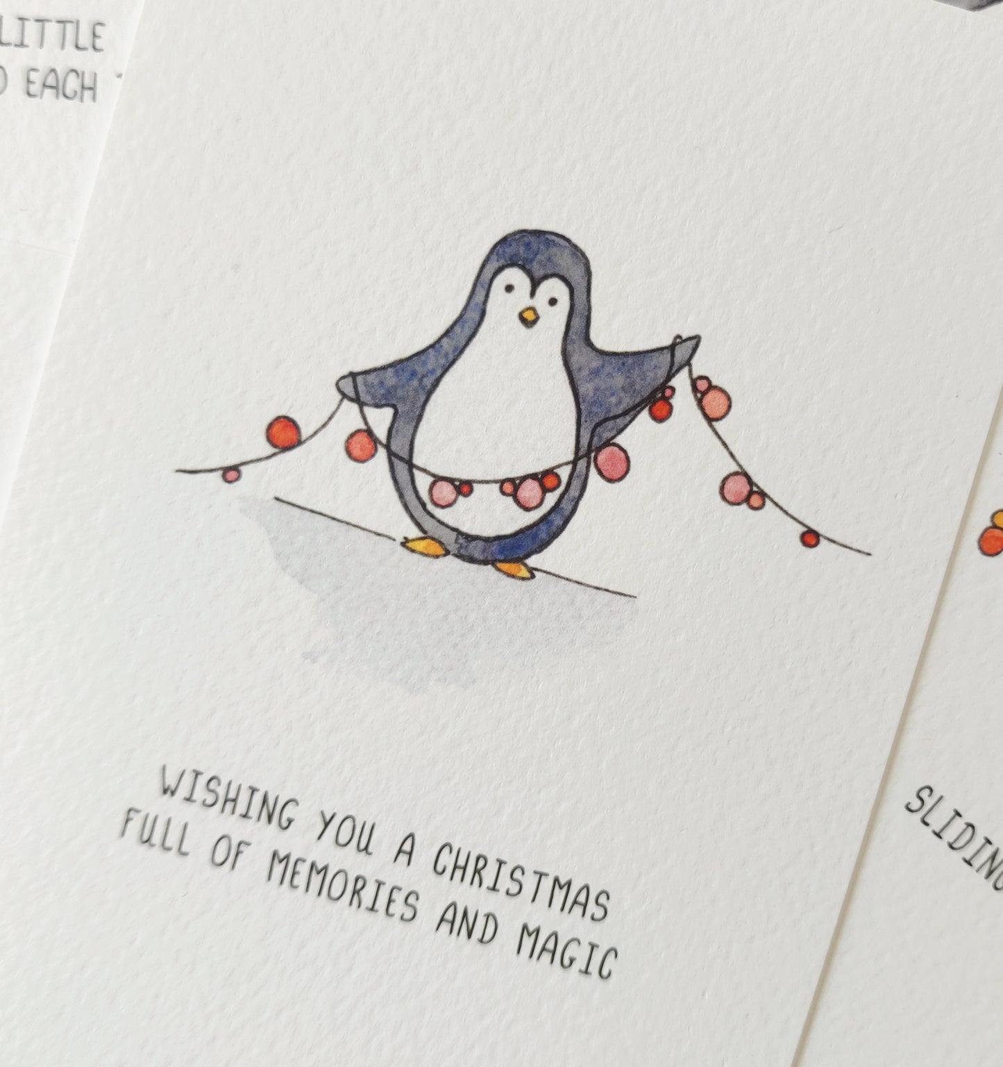 Kerstkaarten pinguins