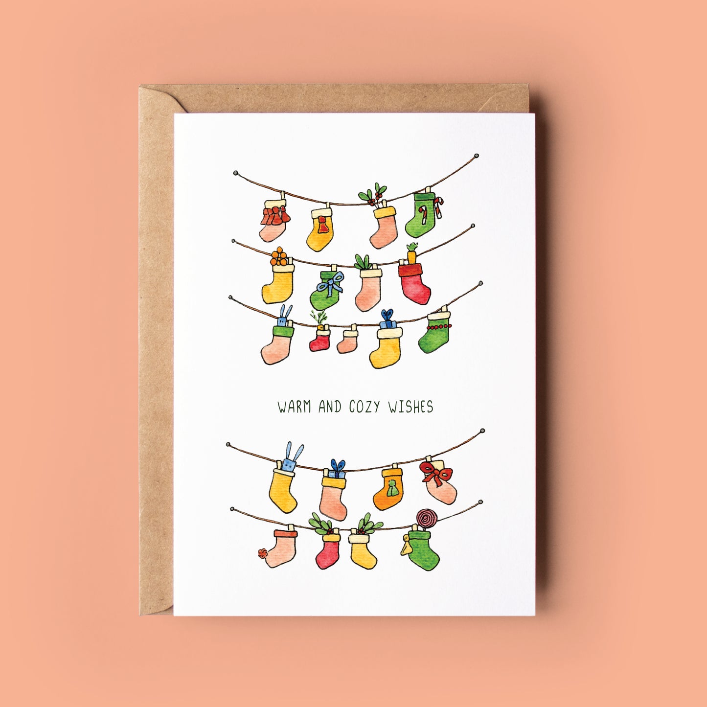 Kaartje Kerst sokjes