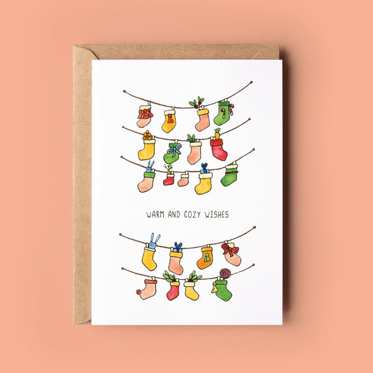 Kaartje Kerst sokjes