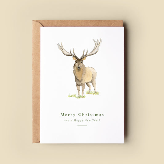 Kerstkaart hert